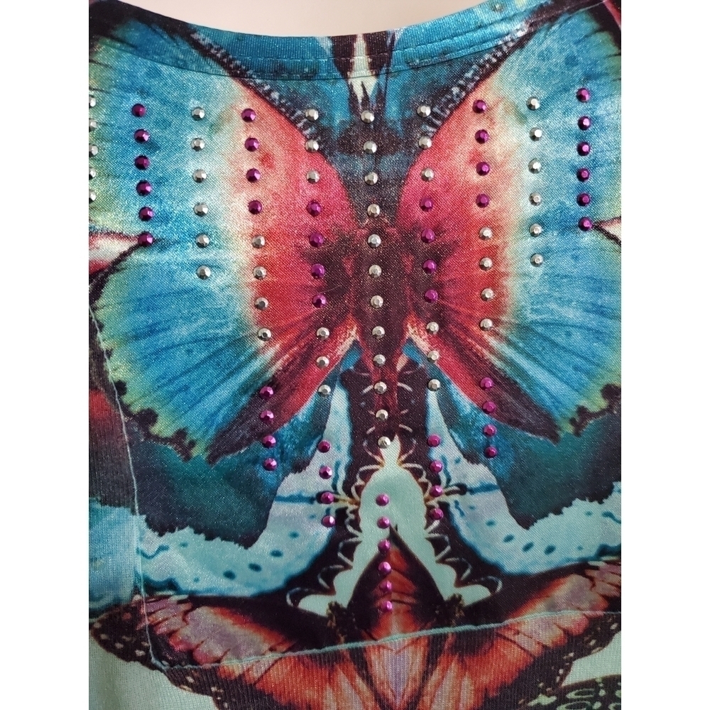 Energie World Wear Butterfly Embellished Top - Picture 3 of 7